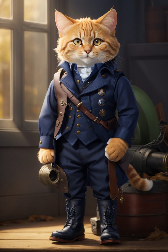 Projekt postaci 3D — Kot w butach (character design)