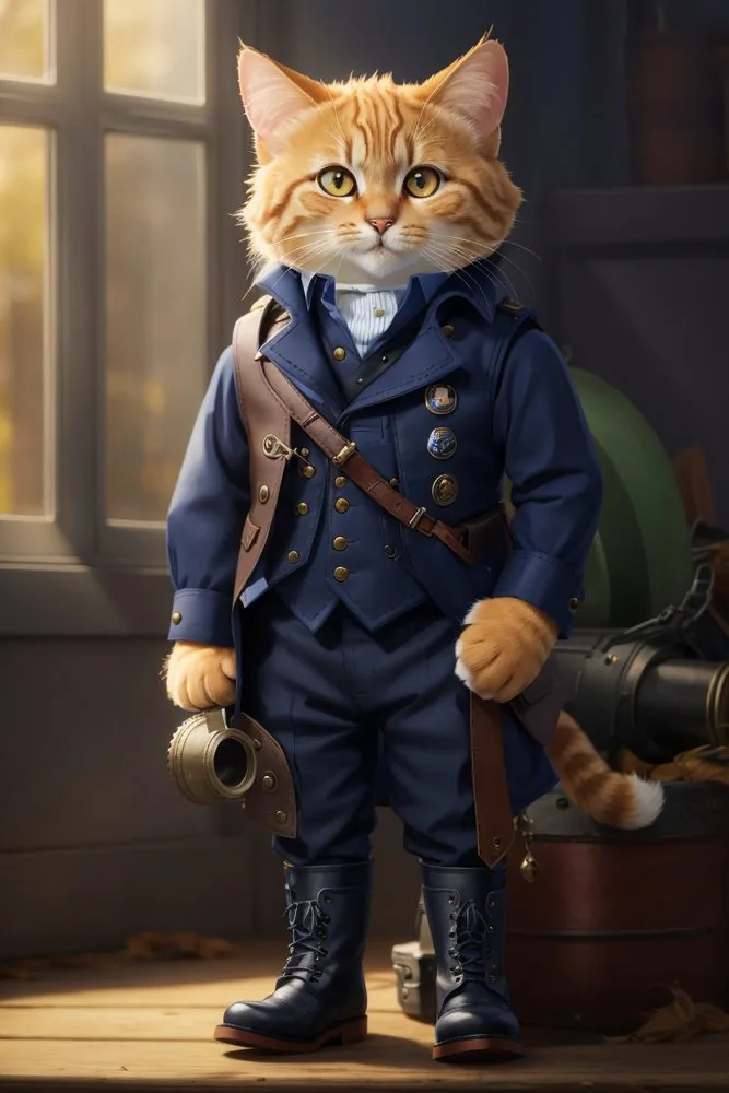 Projekt postaci 3D — Kot w butach (character design)