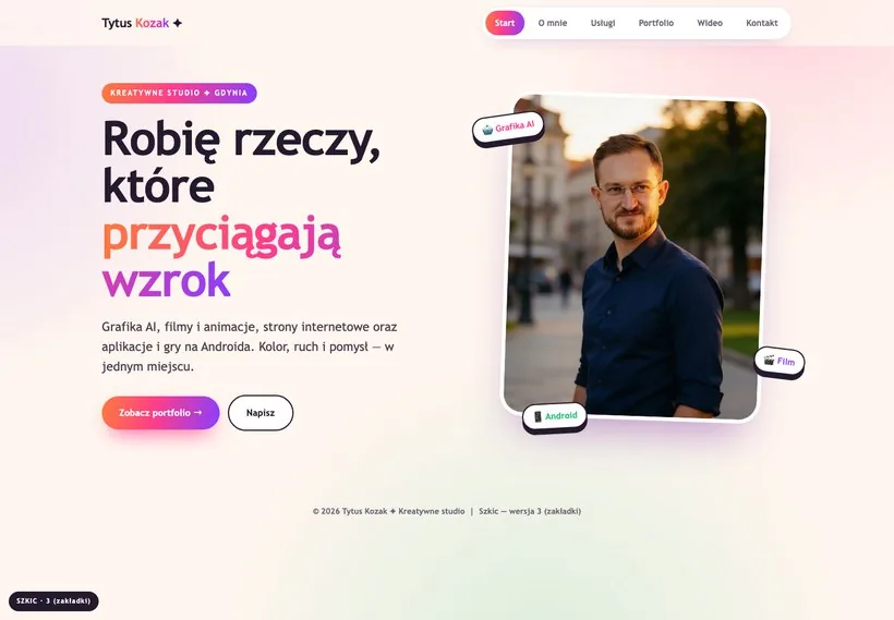 Przykładowy projekt strony — wersja kolorowa