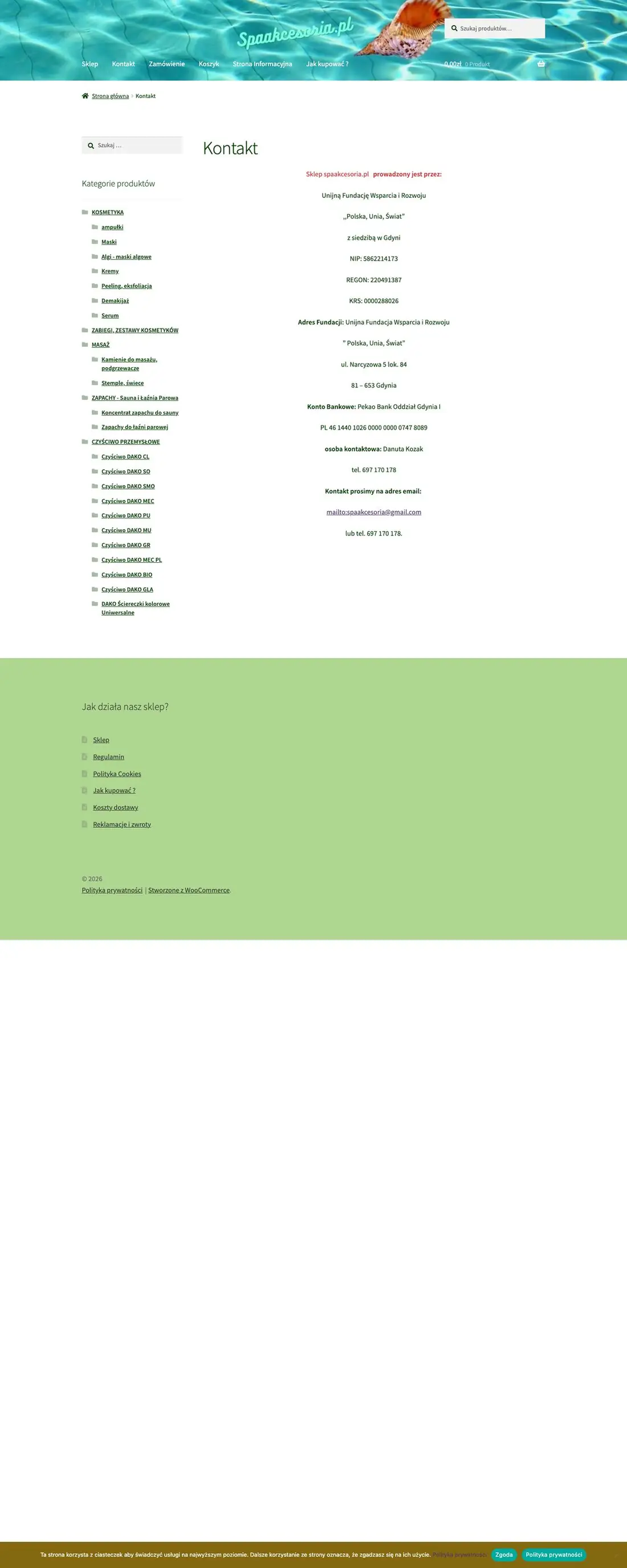 spaakcesoria.pl — Kontakt